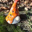 Mikołaj ceramiczny lampion - ręcznie szkliwiony prezent na święta