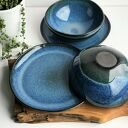 Zestaw ceramiczny dla dwojga - 2 talerze i 2 miski