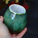 Ręczne matero do Yerba Mate - zielona ceramika 280 ml
