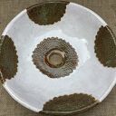 Umywalka ceramiczna ręcznie robiona z koronkowymi motywami - Ceramystiq studio
