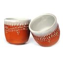Ceramiczne czarki Strugane IV - komplet 2 szt