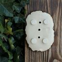 Ceramiczna mydelniczka z liściem glicynii