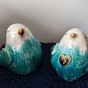 Ptaszek - wróbel ceramiczny - figurka handmade z ceramiki