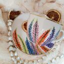 Ręcznie malowany łubin komplet filiżanka 200 ml