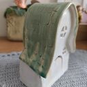 Chatka ceramiczna - lampion na świecę, ręcznie szkliwiona