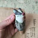 Korek do wina z ceramicznym borsukiem - vintage handmade