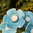 Kwiaty ceramiczne 5 sztuk - ręcznie szkliwione do ogrodu i na balkon
