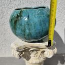 Donica osłonka ceramiczna w turkusowym stylu - prezent i dekoracja do domu
