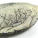 Patera ceramiczna z motywem kwiatów