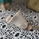 Perłowy dzwoneczek ceramiczny - świąteczna dekoracja i prezent 6 cm