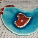 Talerzyk ceramiczny kura - Wolna Chwila (ręcznie robiony, na Wielkanoc)