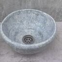 Mini umywalka ceramiczna niebieska nakrapiana - ręcznie lepiona z gliny