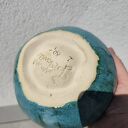 Donica osłonka ceramiczna w turkusowym stylu - prezent i dekoracja do domu