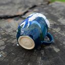 Kubek duży kamionkowy - z wielorybem - Akwarelowe morze white - 450 ml