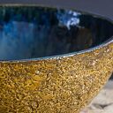 Duża ręcznie lepiona misa ceramiczna z fakturą
