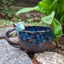 Kubek ceramiczny z grzybami dla grzybiarza - rękodzieło Smokfa