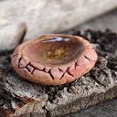 Ceramiczny kamień spokoju Ziemia - ręcznie robiony amulet