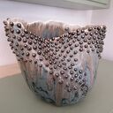 Zestaw dwóch wazonów "Deszcz meteorów" (ceramika handmade)