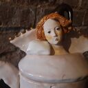 Ceramiczna szkatułka z przykrywką - pojemnik na biżuterię i różności