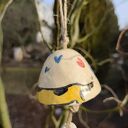 Dzwonek ceramiczny z jamnikiem - ręcznie malowany dzwoneczek