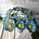 NIEZAPOMINAJKA - duży kwiatek ceramiczny 1 szt