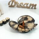 Ceramiczna miseczka liść - na kadzidło, palo santo, świeczkę