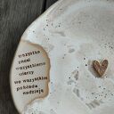 Ręcznie robione talerze ślubne z ceramiki 29 cm