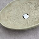 Ręcznie wykonana umywalka ceramiczna Boho w kolorze mięty
