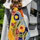 Ręcznie robiony ceramiczny anioł - pamiątka z przesłaniem na chrzest, komunię i ślub