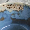 Duży kubek ceramiczny na herbatę 400 ml z ptaszkiem