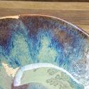 Ceramiczna miseczka kamionkowa z ważkami i paprociami (c868)