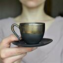 Filiżanka espresso Złoto i Czerń 75ml