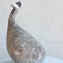 PERLICZKA albo PANTARKA ceramiczny ptak mniej więcej naturalnej wielkości