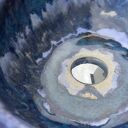Owalna umywalka ceramiczna Głębia Oceanu