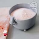 Szara miseczka śniadaniowa ceramiczna z misiem - Rękodzieło - Lamabo Ceramics
