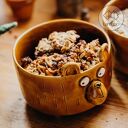 Brązowa miseczka ceramiczna niedźwiedź - Polskie rękodzieło na prezent - Lamabo Ceramics