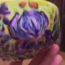 Porcelanowa miseczka ręcznie malowana Irysy