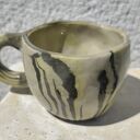 Kubek ceramiczny 4 szt - ręcznie lepione filiżanki z talerzykiem