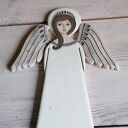 Anioł ceramiczny Hvar - ręcznie lepiona zawieszka na ścianę
