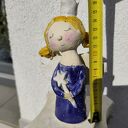 Aniołek ceramiczny na chrzest i komunię - prezent handmade