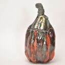 Cumior 2 - ceramiczna cukierniczka dynia na miód, raku - ręczne wykonanie