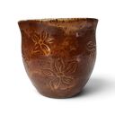 Ręcznie robiona ceramiczna czarka z kwiatowym motywem