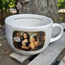 Kubek ceramiczny XXL 600 ml "TINDER" - Mona Lisa z perłą