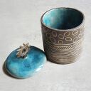 Pojemnik ceramiczny turkusowy