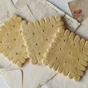 Beżowe herbatniki Petit Beurre - zestaw 3 podstawek ceramicznych