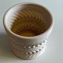Doniczka ceramiczna - osłonka drukowana 3D z gliny (beż)