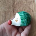 Zielony Jeżyk - ceramiczna dekoracja handmade