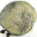 Patera ceramiczna z motywem kwiatów