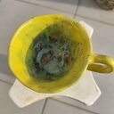 Żółty kubek ceramiczny 200 ml Wolna chwila - prezent dla niej
