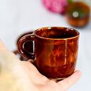 Zestaw kawowy espresso - 2 kubki plus czarka ogniste (ceramika handmade)
